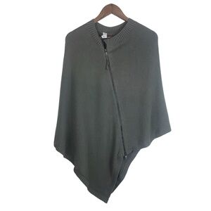 Lululemon On The Go Poncho Cape Silk Blend  Two-Way Zip Sweater OS Athleisure
